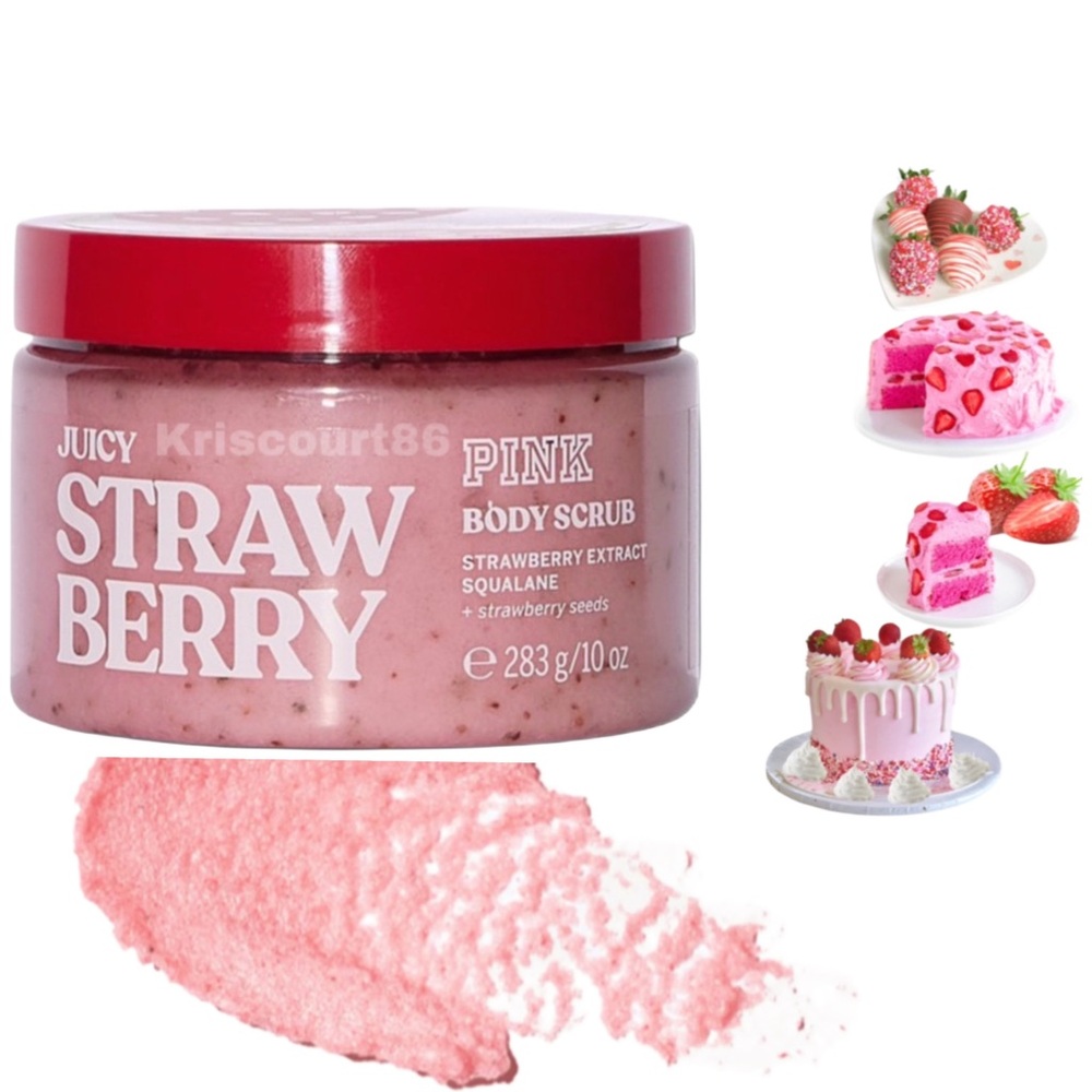 VS PINK Strawberry Body Scrub NEW FULL-SIZE